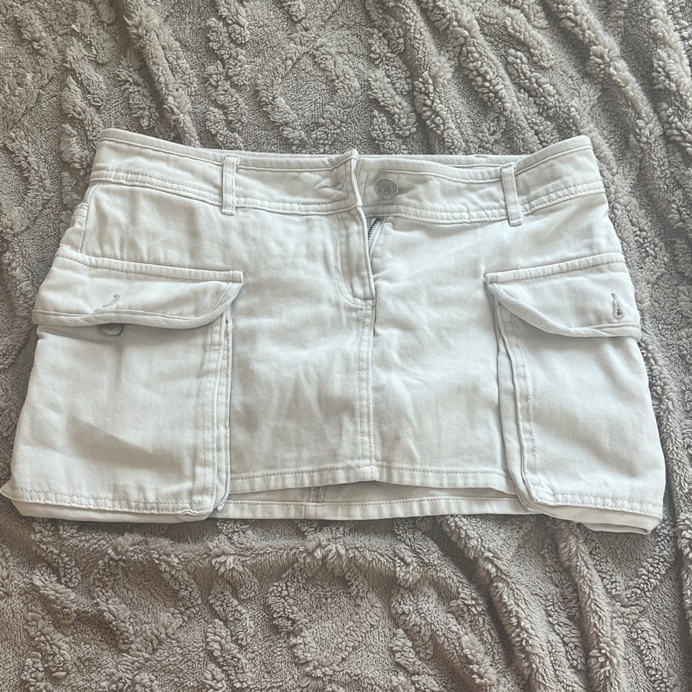 Garage cargo mini skirt with pockets